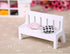 SEWACC Mini Dollhouse Garden Bench Miniature Doll Bench Couch with Cushions for DIY Craft Home Decor