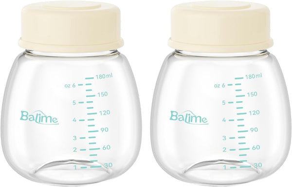 6oz Milk Storage Bottles, Compatible with Spectra Pumps, BPA-Free, Leak-Proof Design, Dual