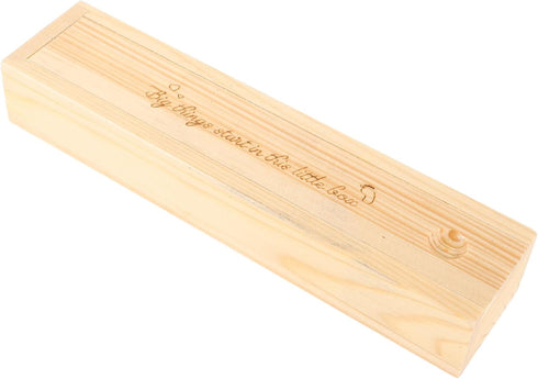 Cabilock Wooden Pregnancy Test Keepsake Box Newborn Announcement Storage Case for Mementos