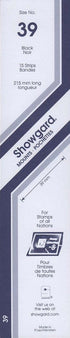 Strip Style Black Stamp Mounts Size 39 by Showgard