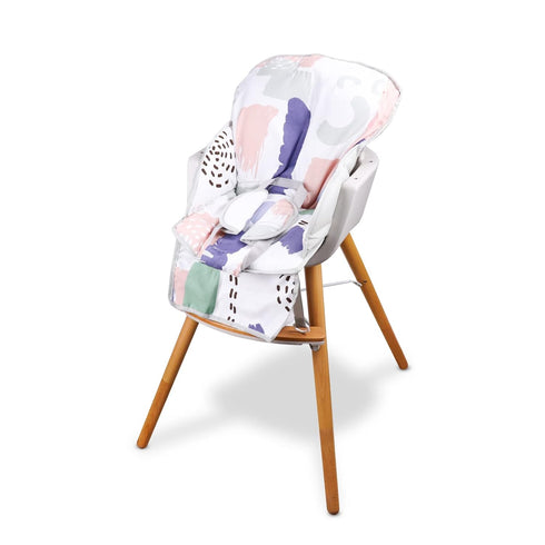 High Chair Pad, High Chair Cushion, Cute Pattern, Comfortable Seat Belt Design, Soft and Comfortable Seat Cushion