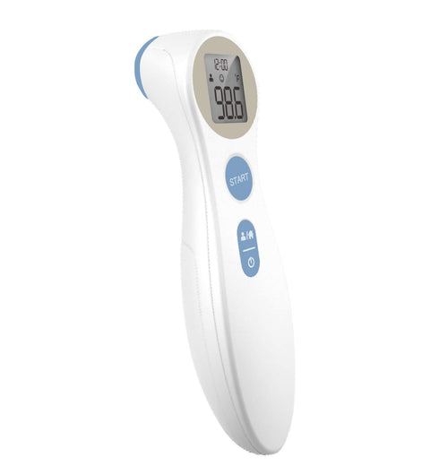 Digital Forehead Thermometer - Infrared, White (Body Temperature Reader, Lightweight, Compact)
