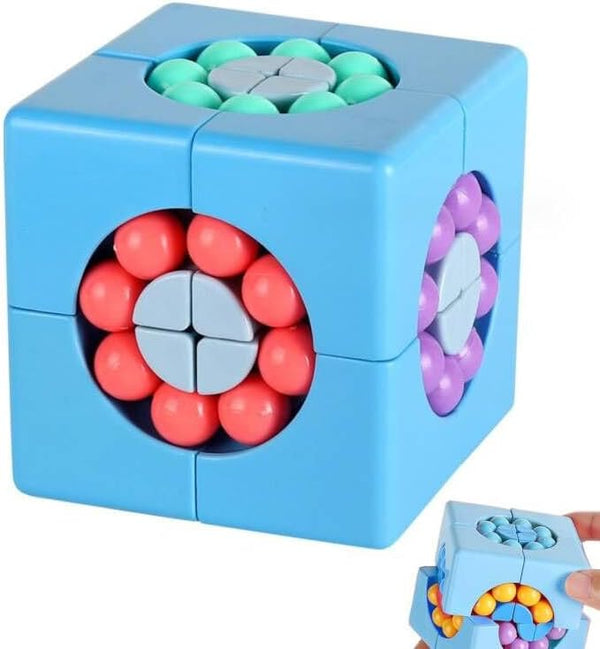 YUDANSI Magic Bean Puzzle Toy, Rotating Cube Educational Puzzle, Brain Teaser Game for Kids