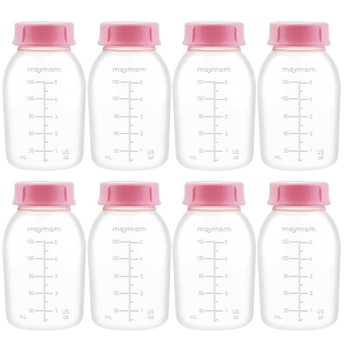 Maymom Breast Pump Bottle Compatible with Medela Pump in Style MaxFlow, Freestyle, Swing Maxi Pump, 8pc/pk with Maymom