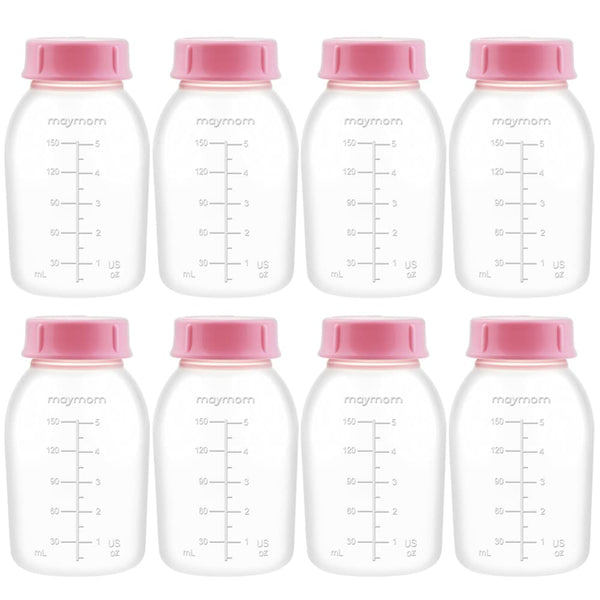 Maymom Breast Pump Bottle Compatible with Medela Pump in Style MaxFlow, Freestyle, Swing Maxi Pump, 8pc/pk with Maymom