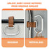 Vantico 2 Pack Cute Stroller Hooks for Hanging Diaper Bags, Universal Leather Stroller Clips with Bear Design, Non-Slip