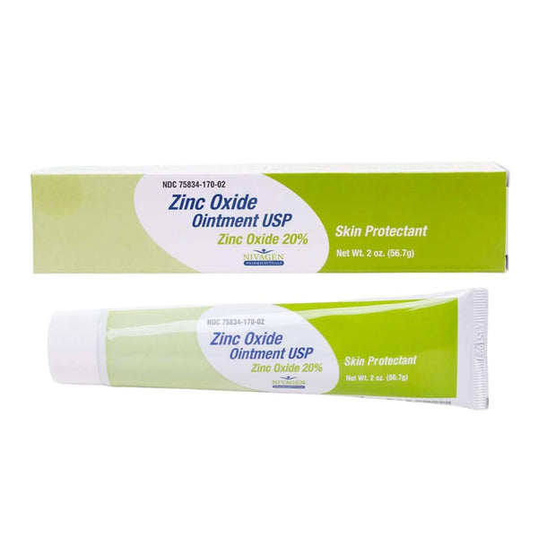 Nivagen Zinc Oxide Ointment USP 20% | For Diaper Rash, Chafed Skin,