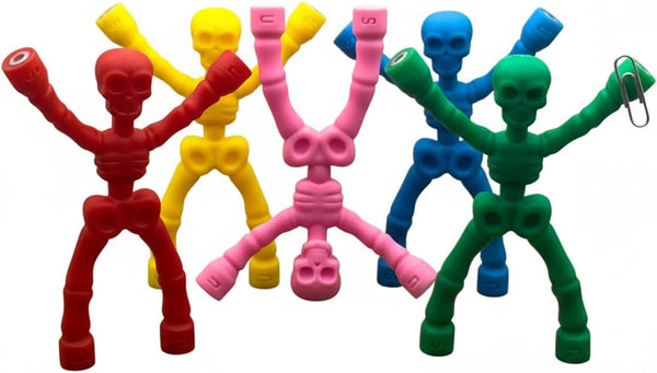 MAGMEN MagnaBones Magnetic Skeleton Action Figures 5-Pack - Poseable Fidget Toy for