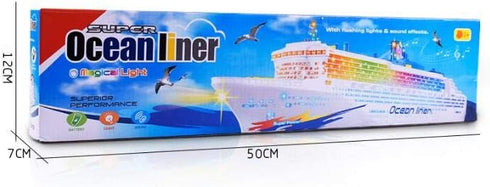 Wenini Sound,50x13x5 cm/19.7x5.1x2 XAPUNK Colorful Ocean Liner Cruise Ship Boat Electric Flashing LED Light in, Cannot