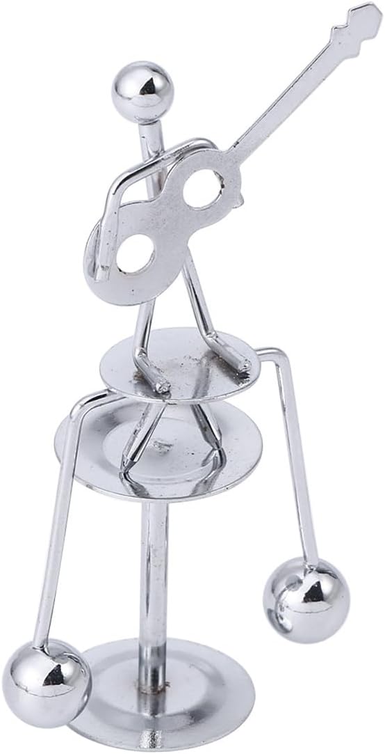 Veemoon Perpetual Motion Desktop Ornament, Small Physics Decor, Mini Iron Art for Home Office Decoration