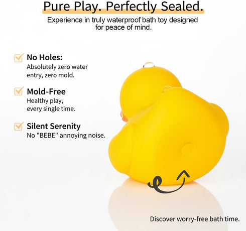 3.4 Inch 2 Swimming Pcs Kalafona Rubber Bathtub Duck/Duckie Waterproof No 'Bebe' No Hole Funny Bath Pool Toy Without