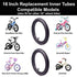 CALPALMY 2-Pack Back Wheel Replacement Tire and Tube 16" x 1.75/2.15 for Baby Stroller, Compatible with BoB