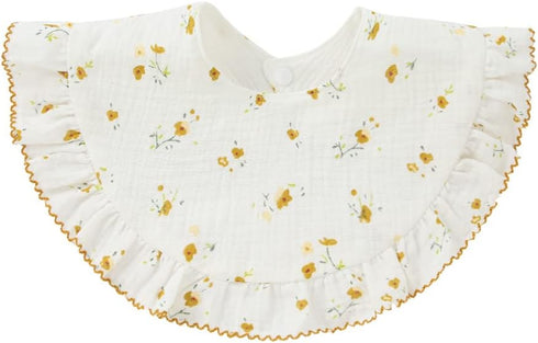 4 pcs Unisex Baby Muslin Bandana Drool Bibs, 360 Degree Rotatable Cotton for Feeding & Teething