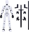 MerryXD Titan 13 Action Figure, Lucky 13 3D Printed Multi-Jointed Movable Toy for Boys, White