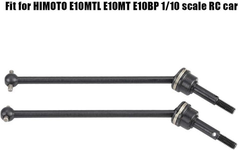 RC Car Drive Shaft, 2 Pcs Metal Front Rear Universal Drive Shaft for HIMOTO E10MTL E10MT (Black)