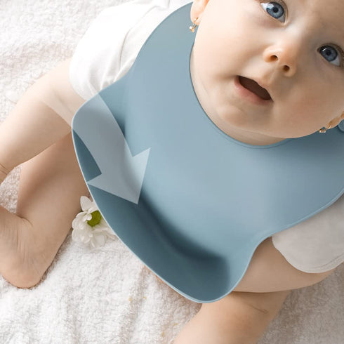 ME.FAN Silicone Baby Bibs for Babies & Toddlers | Adjustable Silicone Bibs, 2 Set