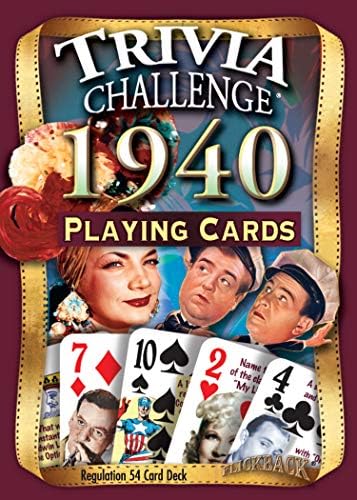 1940 Trivia Playing Cards - 85th Birthday