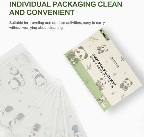30/60Pcs Individually Packaged Baby Disposable Bibs, Soft, Leak Proof, Suitable for Traveling
