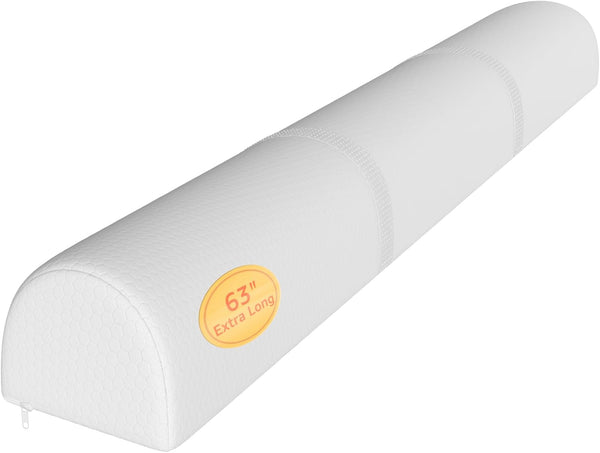 YENING 63" Extra Long Foam Bed Bumpers for Toddlers, Baby Guard Rail for Twin Full Queen King Size Bed, 1-Pack
