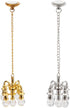 Miniature Chandelier 1:12 Dollhouse Ceiling Lamp Model Accessories for Home Scene Decoration (Golden)