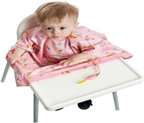 6-36 BIBaDO - Long Sleeve Baby Bibs - Babies & Toddlers Months - Coverall Baby Led Weaning Bib - Easy Wipe, Soft