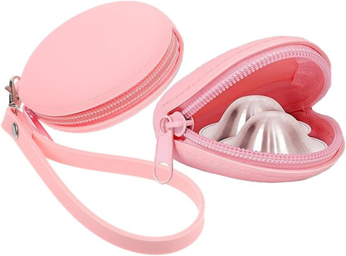 ZAAWUUT Silicone Carry Case for Silver Nursing Cups,Reusable Storage Bag Nipple Shield Holder