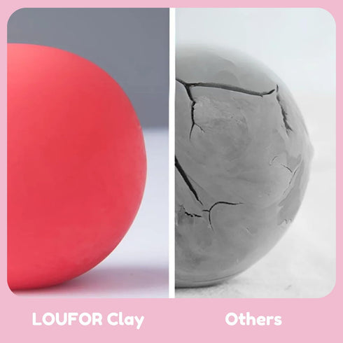 LOUFOR Air Dry Clay Kits - Modeling Clay for Kids, Ultra Light & Soft, Safe & Non-Toxic, DIY Airdryclay Kit