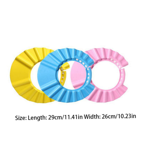 KUYYFDS 3PCS Baby Bath Soft Cap Adjustable Bath Cap Shampoo Protection Products for Baby Kids Child Shower