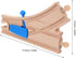 2Pcs Totority Wooden Train Tracks Track Intersections Switch Accessories Compatible with Major Brands Educational Toy