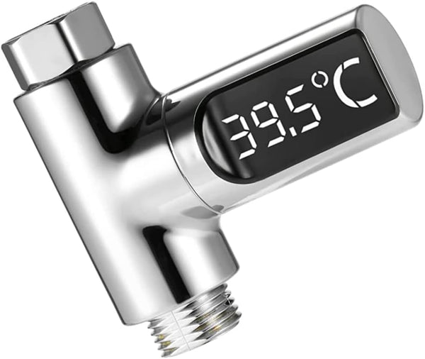 Xoeryoy Digital Shower Thermometer 5~85C Digital Thermometer, with 360 Rotating LED Water Meter