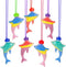 ArtCreativity Dolphin Sand Art Bottle Necklaces (Pack of 12), Sand Art Craft Kit with Shaped Bottles, Party Supplies