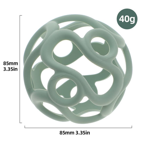 Silicone Teething Ball Toy, Tactile Sensory Ball Toy for Babies, Easy to Hold Design, Stretchy, Squisly, Soft (Milky