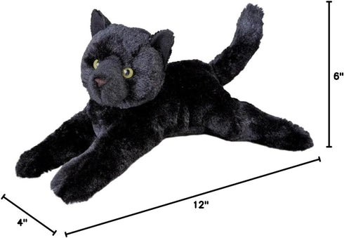 12-Inch Douglas Cuddle Toys Black Cat Plush Stuffed Animal