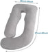Upgraded U-Shaped Pregnancy Pillows Cover, Large U Shaped Body Pillowcase Removable, Replacement Pillowcase with Velour