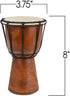 ArtCreativity 8 Inch Mini Wooden Toy Drum, Rustic Brown Musical Instrument for Children, Birthday Party Favor