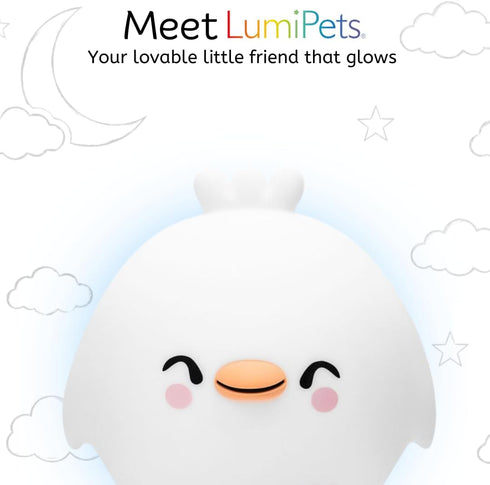 Lumipets Clara the Chick Squishy Silicone Night Light for Kids | Cute Night Light with Remote & Touch Control for Baby