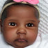 Pinky Lifelike 20 Inch Black Reborn Baby Doll, Soft Body Realistic African American Cloth Body Toy for Kids Age 3+