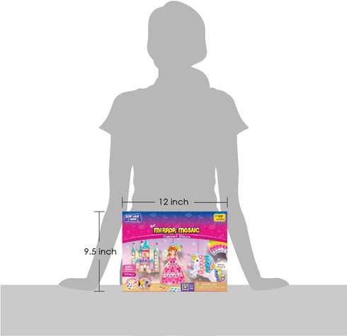 Set 3,4,5,6,7,8 Imagimake Mirror Mosaic Princess & Unicorn Kids Art | DIY Art & Craft Kits | Foil Stickers for Kids |