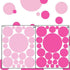Wall Decor Dots, Polka Dot Wall Decals for Girls Room, Bedroom Kids Art Stickers (Lt & DK Pink)