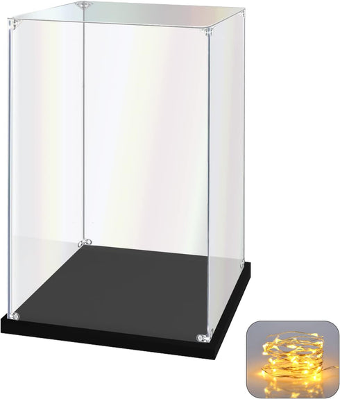 KOLIPI Acrylic Display Case for Collectibles Assemble Clear Acrylic Display Box for