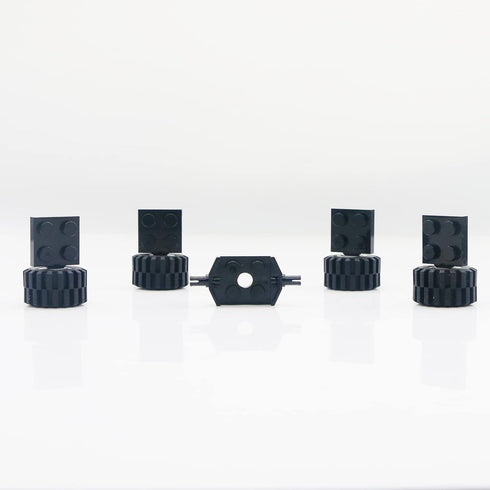 Tires Wheels and Axles Sets, 56 Pieces Brick Accessories for Classic Building Block Toys, Car Truck Wheels Parts