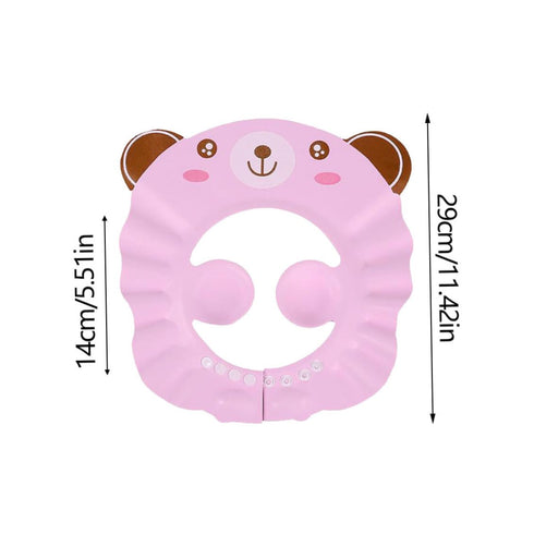 Tsawntd summer Baby Shampoo Cap Adjustable Toddler Shower Ear Protection Shield Sun Shading Hat