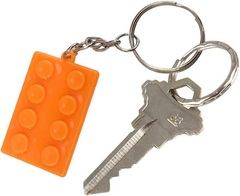 ArtCreativity Set of 12 Building Block Keychains, Fun Key Chains for Backpack, Purse, Luggage, Birthday Party Favors