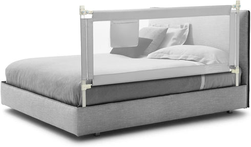 69-in (69 INCH, HONEY JOY Bed Rail for Toddlers, Extra Long, Portable Safety Bed Guardrail w/Side Pocket, Baby Bed Rail