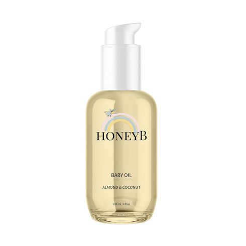 HoneyB Soothing Baby Oil with Almond & Coconut Oils for Increased Hydration