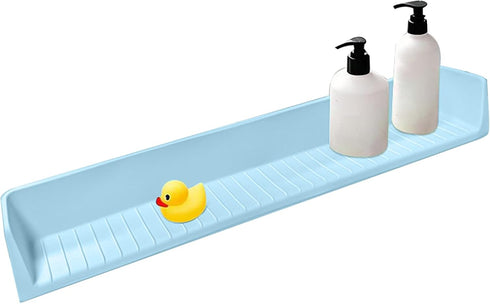 Generic Counter Bath Splash Guard - Silicone Shield Bathroom Accessory | Bath Tub Splash Guard | for Children Sink