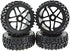JIUWU High-Performance 4-Pack RC Off-Road 17mm Hex Wheels and Tires, 1/8 Scale RC Vehicle Durable Construction