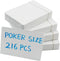 Yuanhe Blank Playing Cards - 216PCS Poker Size Printable Flash Cards for DIY Games