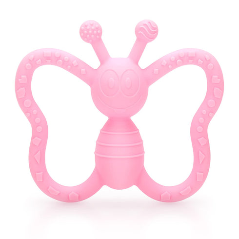 Baby Teething Toys Butterfly Design Teether Pain Relief Toy for Newborn Babies, Soft Textured, Freezer Safe Gift