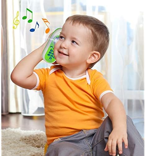 Click N' Play Pretend Play Cell Phone, TV Remote & Car Key Accessory Playset for Kids, Set of 3 with Lights & Sounds